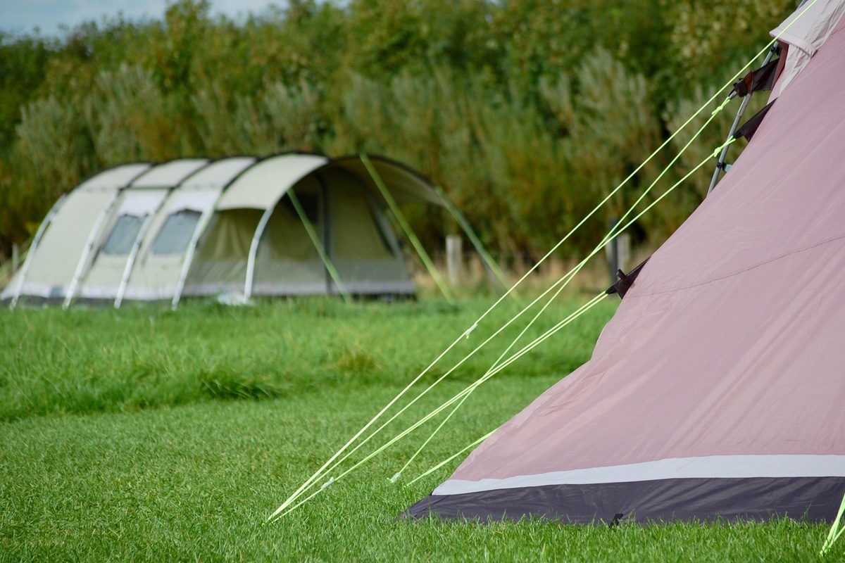 Camping in the meadow